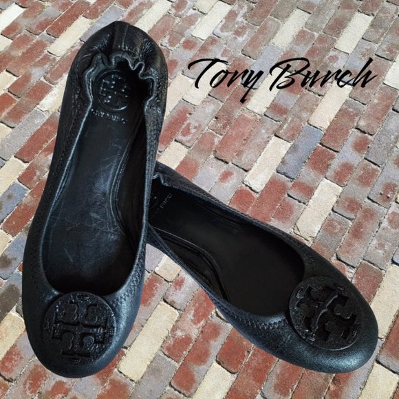 Womans TORY BURCH Minnie Travel Ballet Black Size 8 - Picture 1 of 16